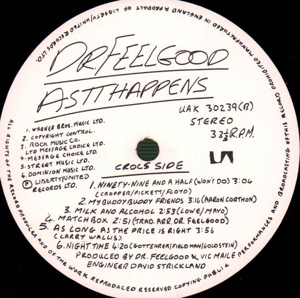 Dr. Feelgood - As It Happens - Lp