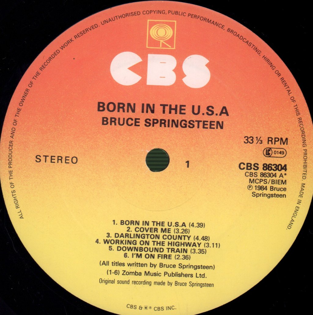 Bruce Springsteen - Born In The Usa - Lp