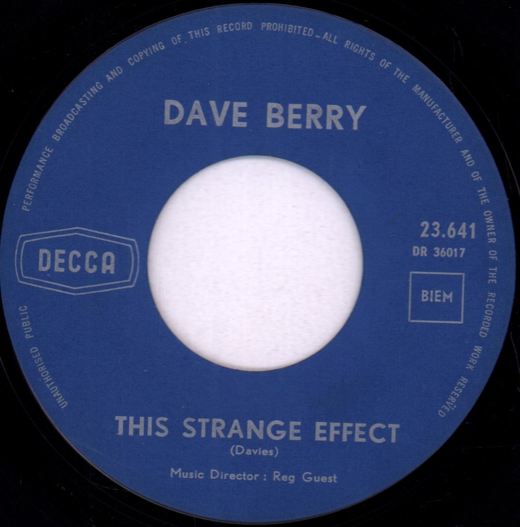 Dave Berry - This Strange Effect - 7 Inch