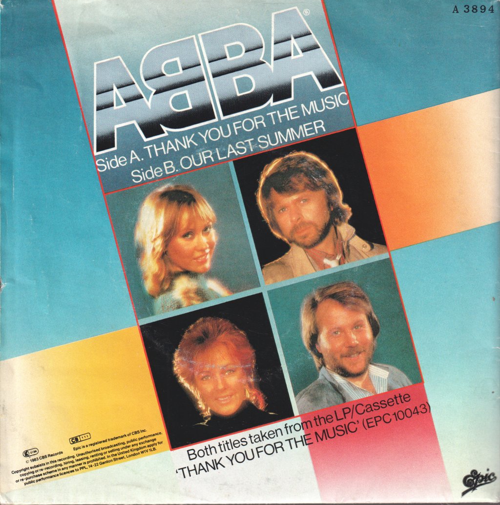 ABBA - Thank You For The Music - 7 Inch