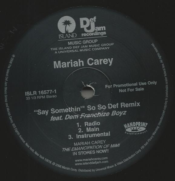 Mariah Carey - Say Somethin' - 12 Inch