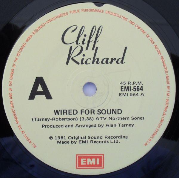 Cliff Richard - Wired For Sound - 7 Inch