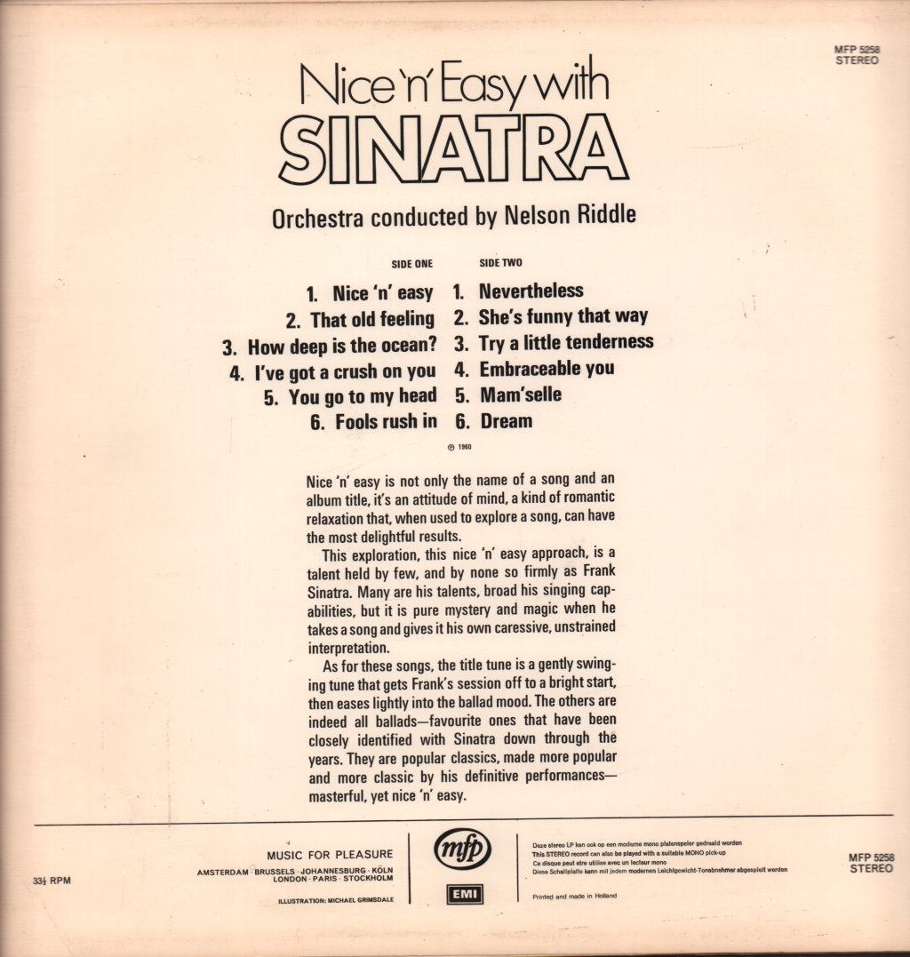 Frank Sinatra - Nice N Easy - Lp