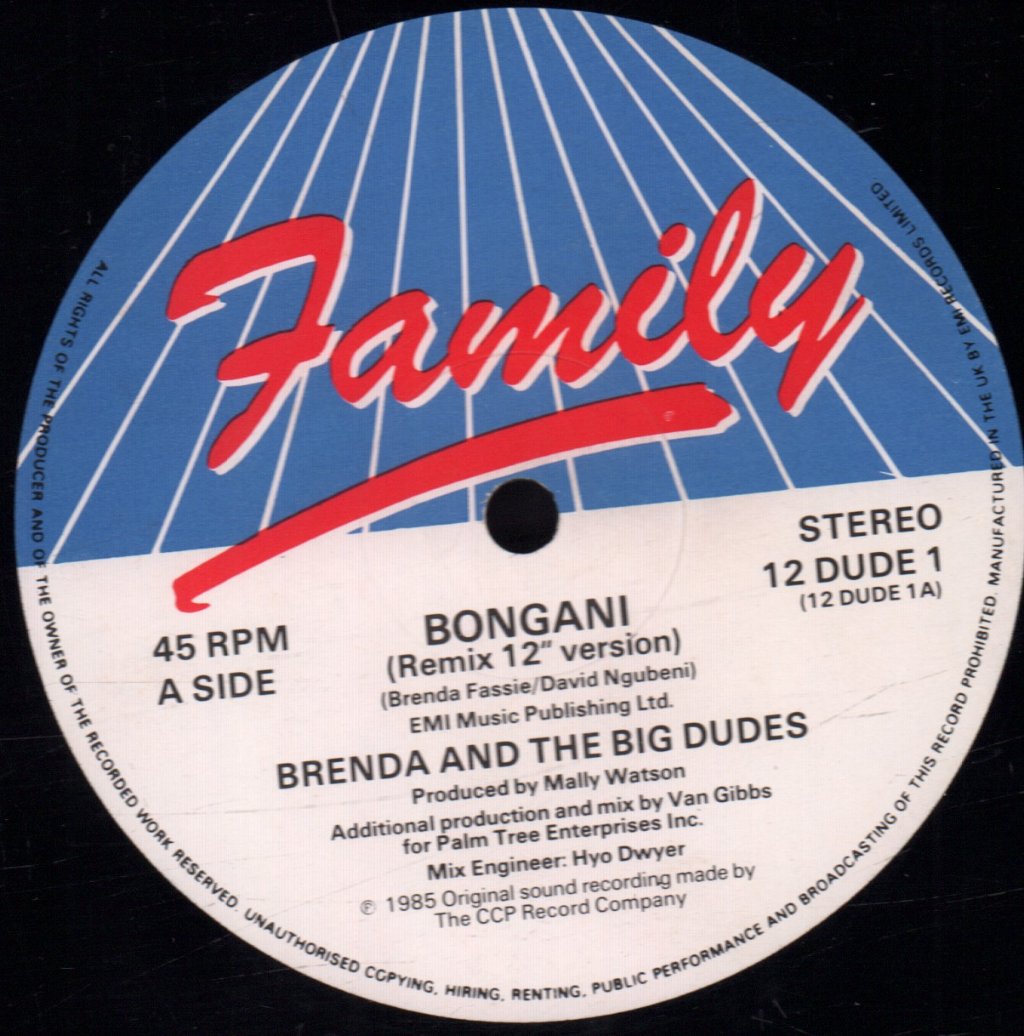 Brenda And The Big Dudes - Bongani - 12 Inch