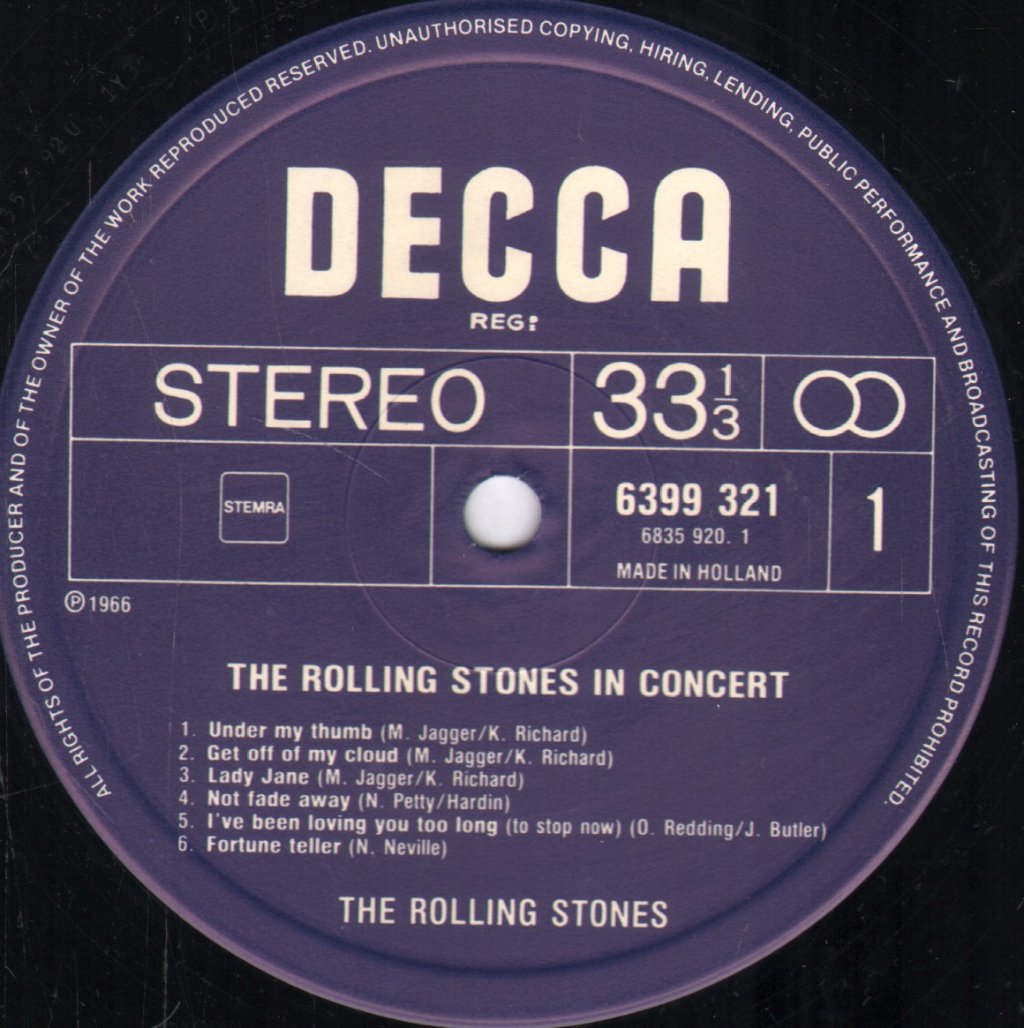 Rolling Stones - In Concert - Double Lp