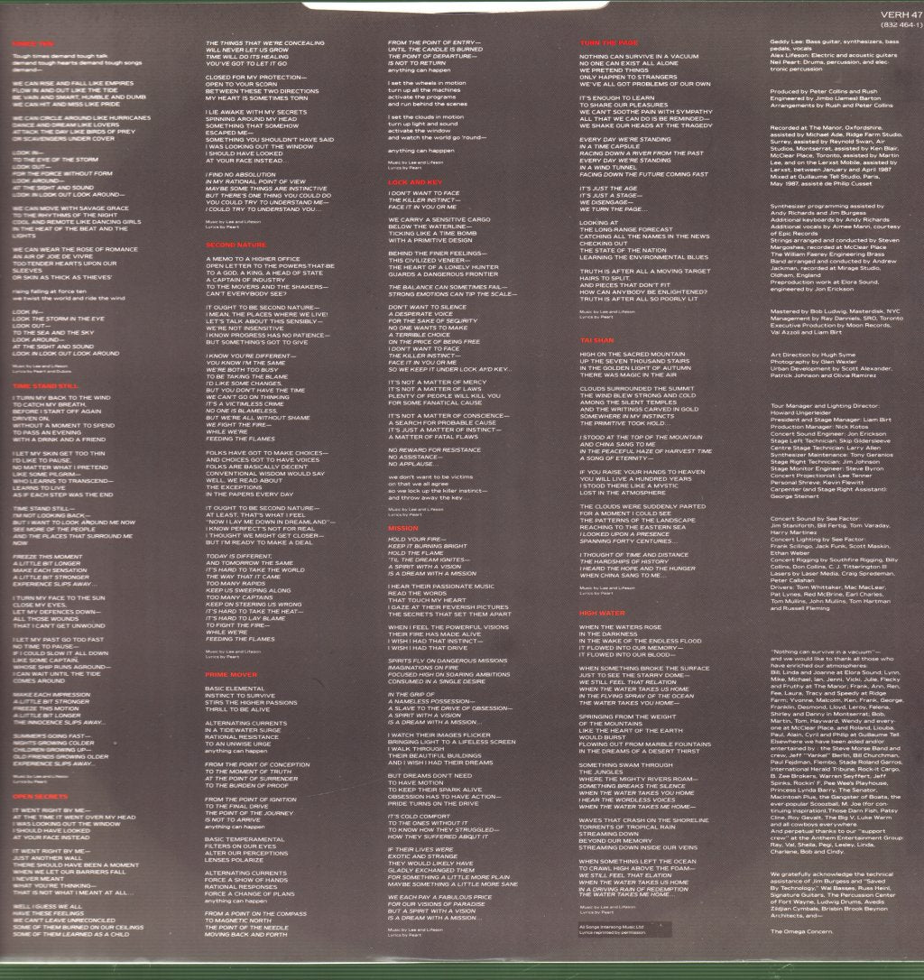 Rush - Hold Your Fire - Lp