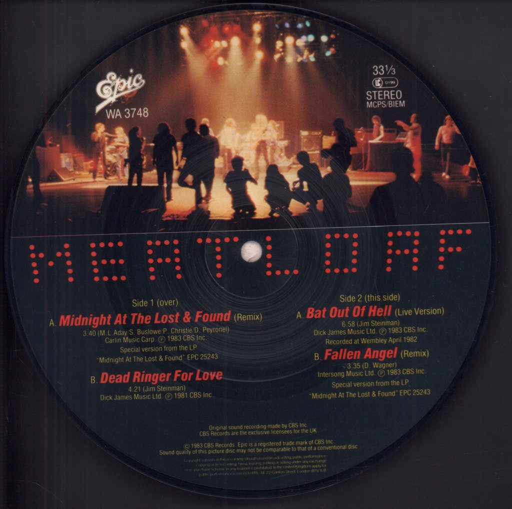 Meat Loaf - Midnight At The Lost And Found - 7 Inch