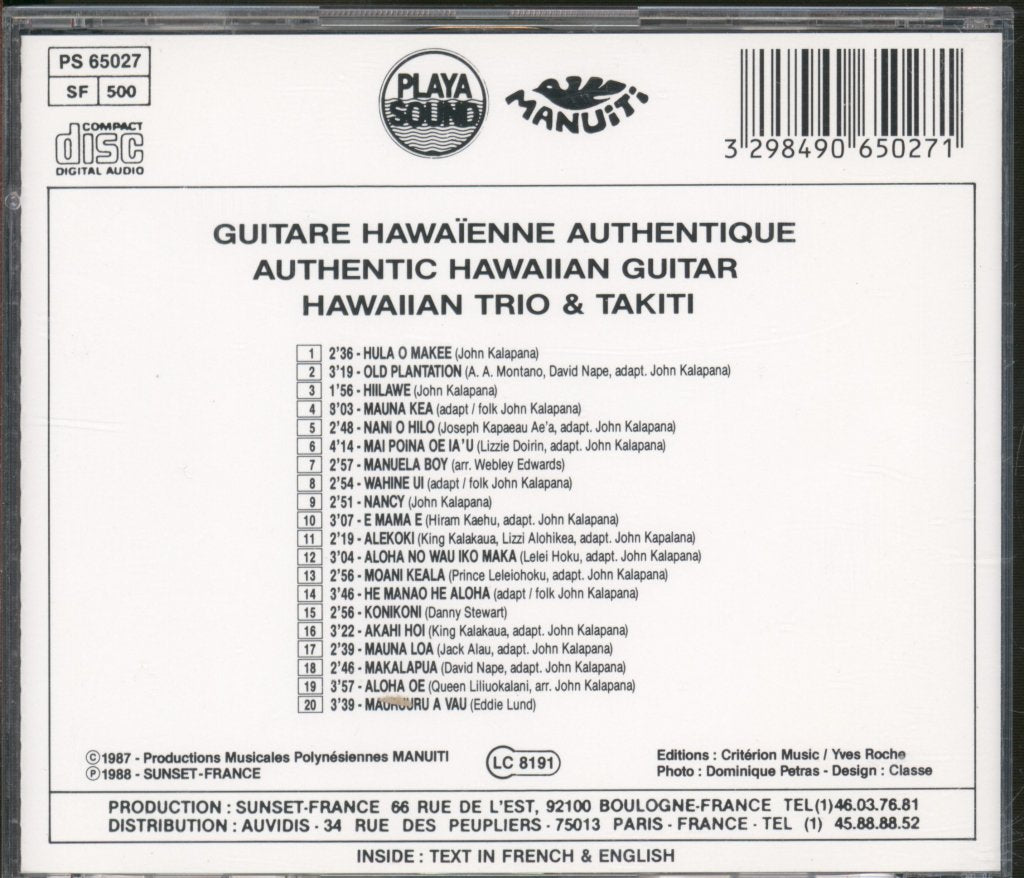 Hawaiian Trio & Takiti - Guitare Hawaïenne Authentique - Cd