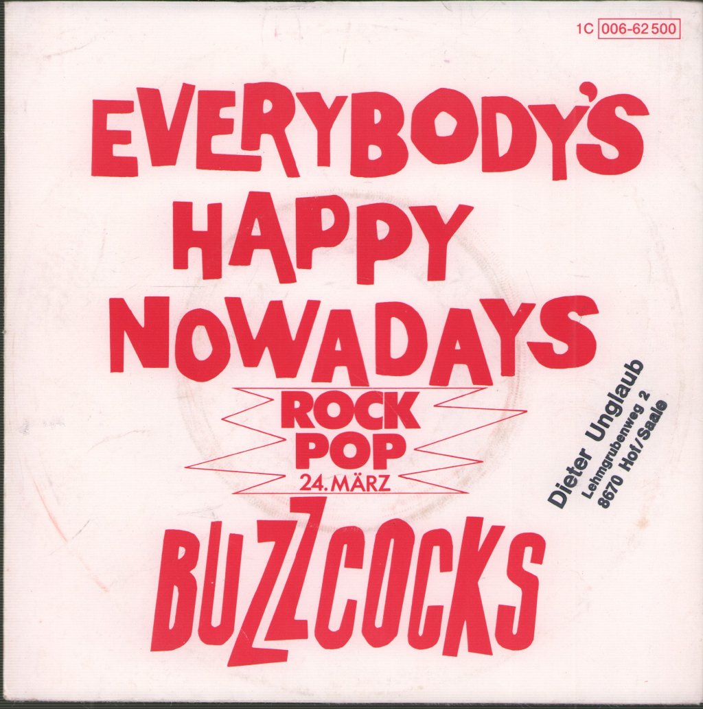 Buzzcocks - Everybody's Happy Nowadays - 7 Inch
