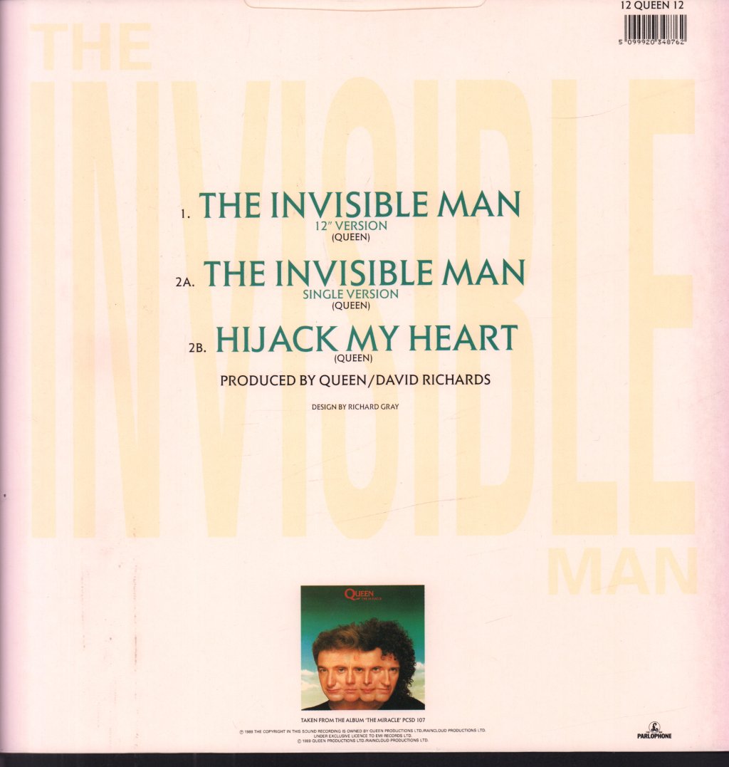 Queen - Invisible Man - 12 Inch