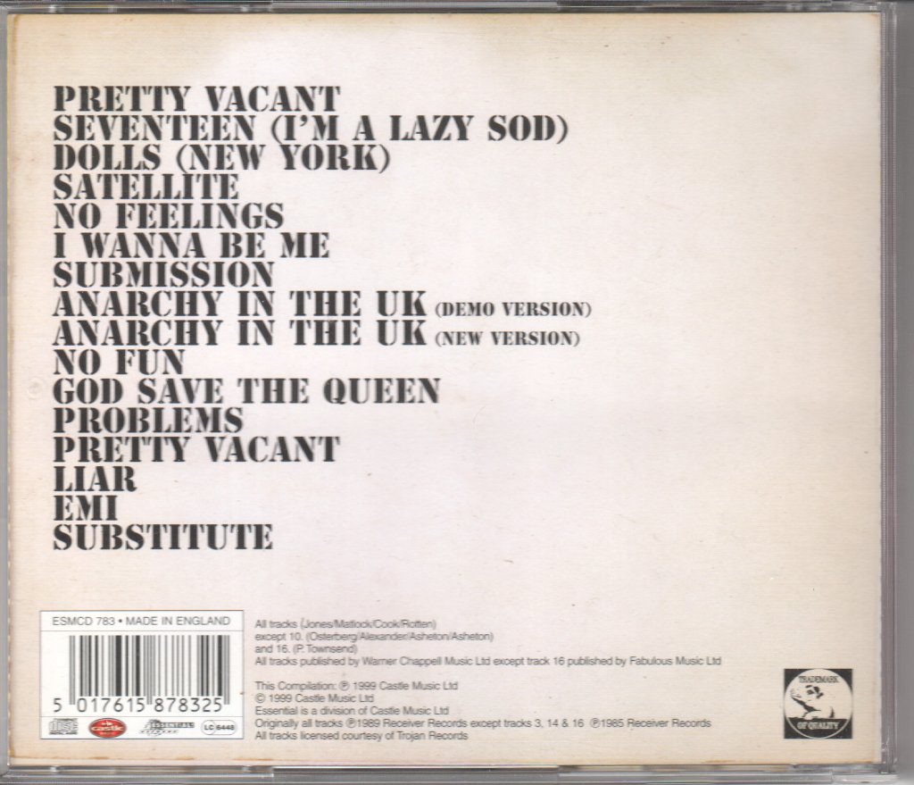 Sex Pistols - There Is No Future - Cd