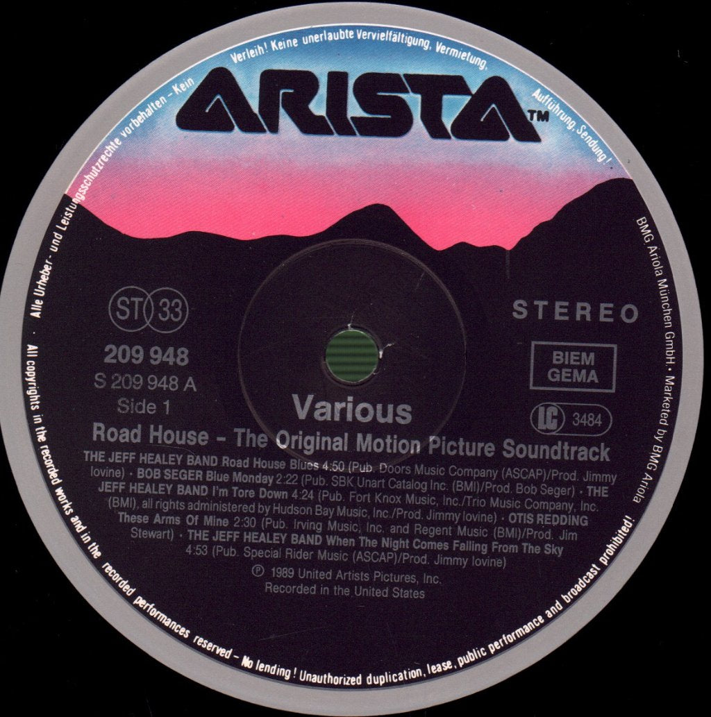 Various Artists - Road House (Original Motion Picture Soundtrack) - Lp