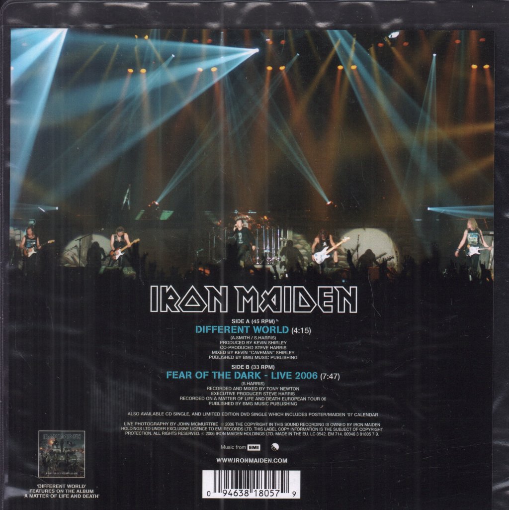 Iron Maiden - Different World - 7 Inch