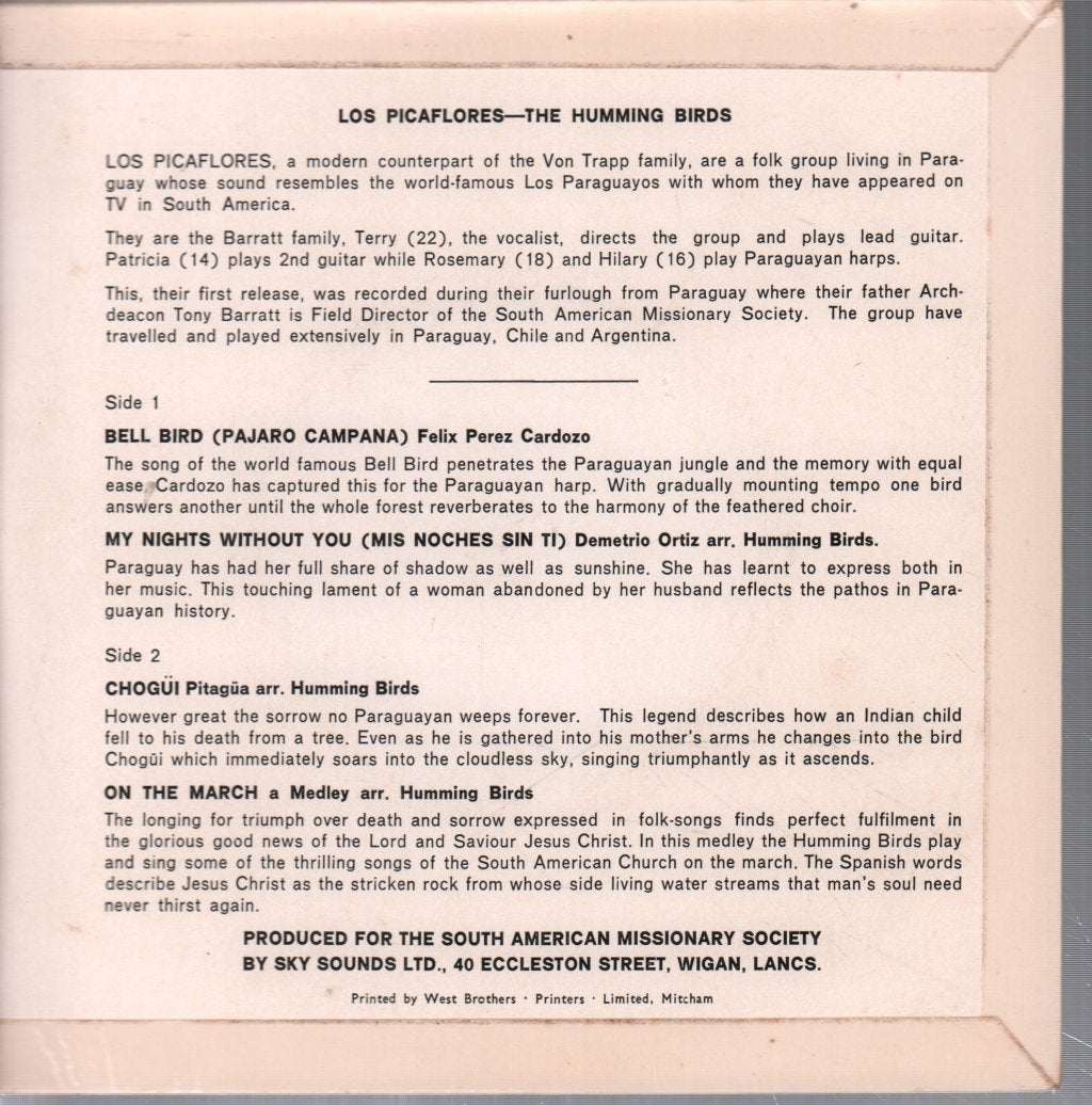 Los Picaflores - Bellbird - 7 Inch