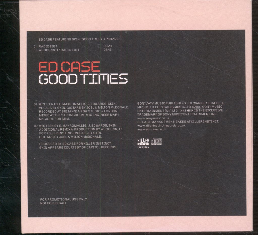 Ed Case Featuring Skin - Good Times - Cd