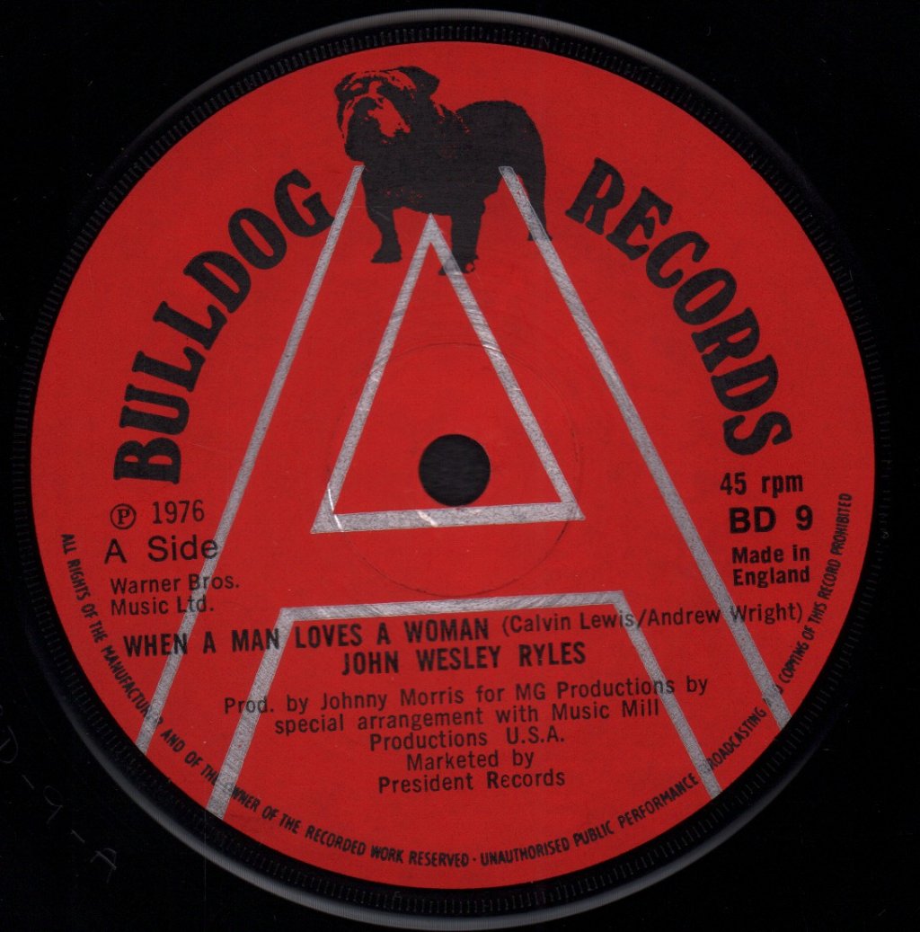 John Wesley Ryles - When A Man Loves A Woman - 7 Inch