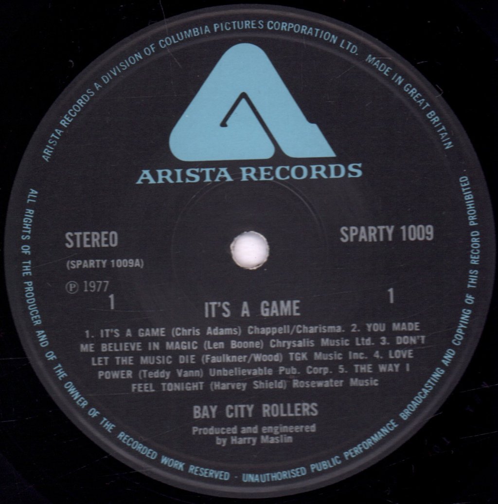 Bay City Rollers - It's A Game - Lp