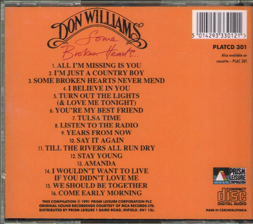 Don Williams - Some Broken Hearts - Cd
