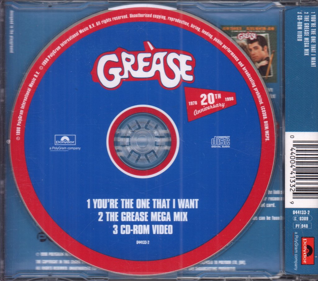 John Travolta And Olivia Newton John - You're The One That I Want - Cd
