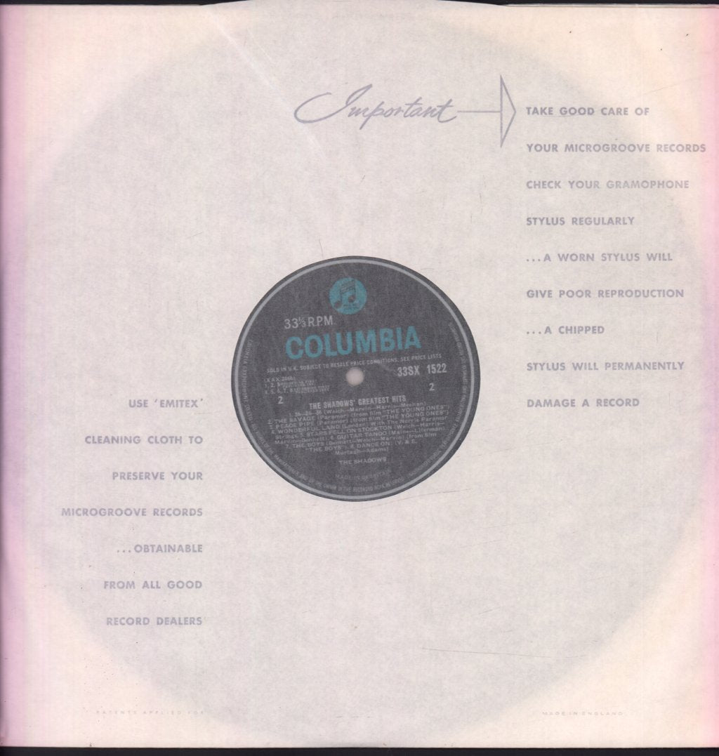 Shadows - Greatest Hits - Lp