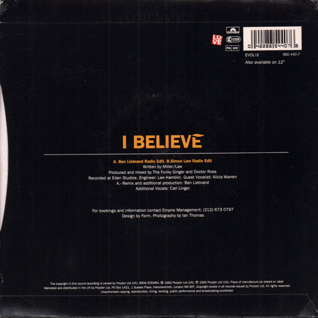 Nikke Nicole - I Believe - 7 Inch