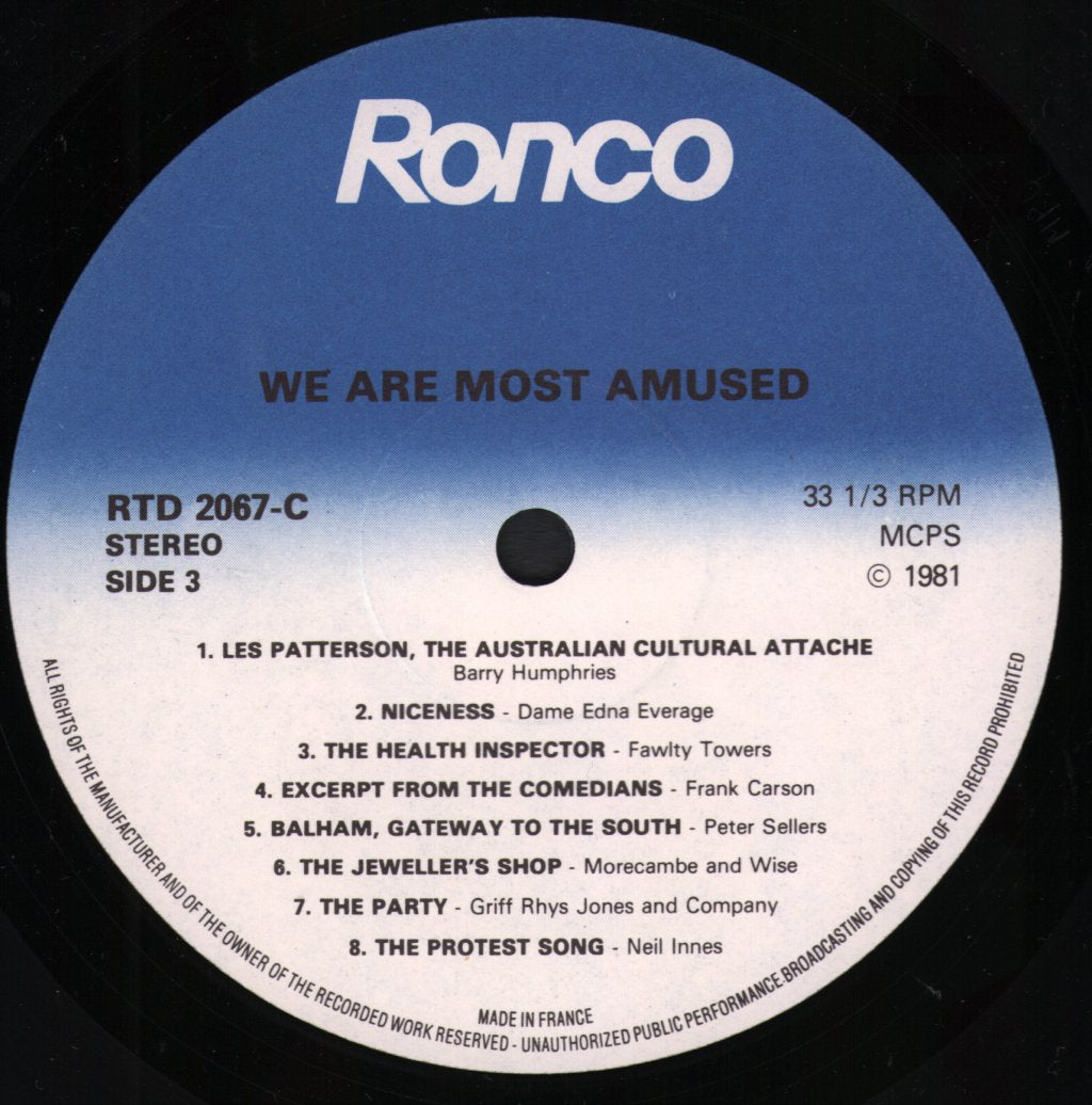 Various Artists - We Are Most Amused - Double Lp