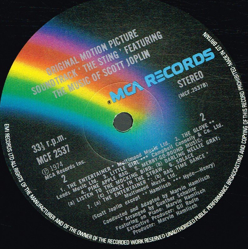 Marvin Hamlisch - Sting Soundtrack - Lp