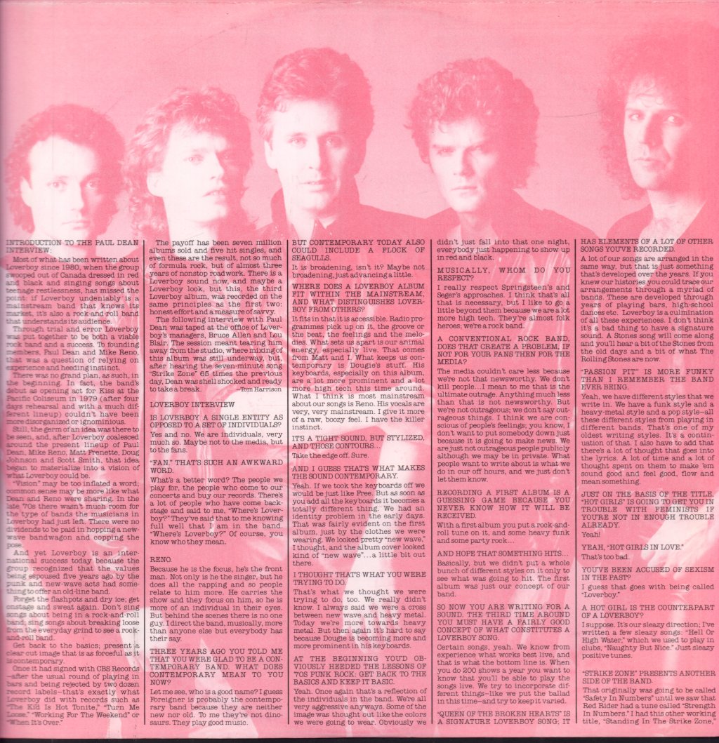 Loverboy - Keep It Up - Lp