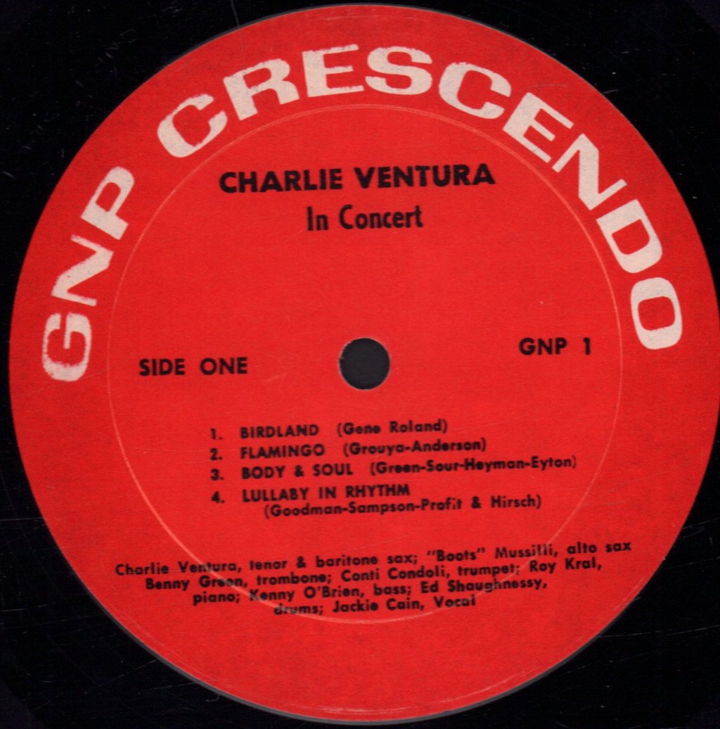 Charlie Ventura And His Orchestra - Charlie Ventura And His Band In Concert - Lp