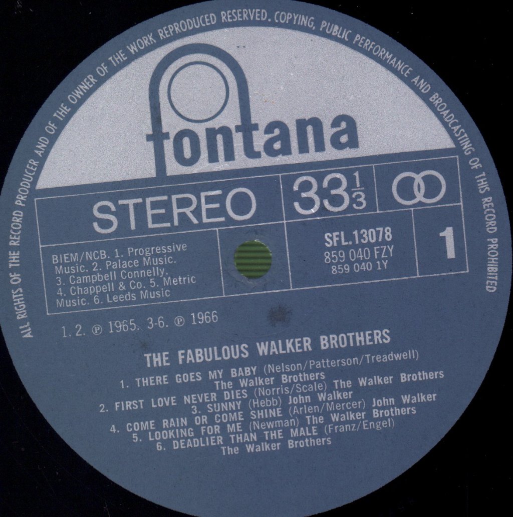 Walker Brothers - Fabulous - Lp