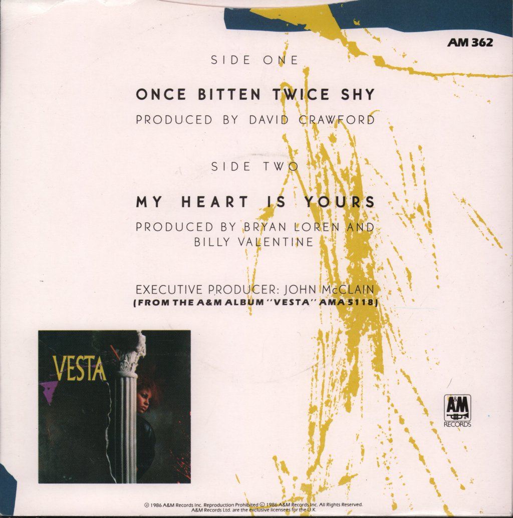 Vesta - Once Bitten Twice Shy - 7 Inch