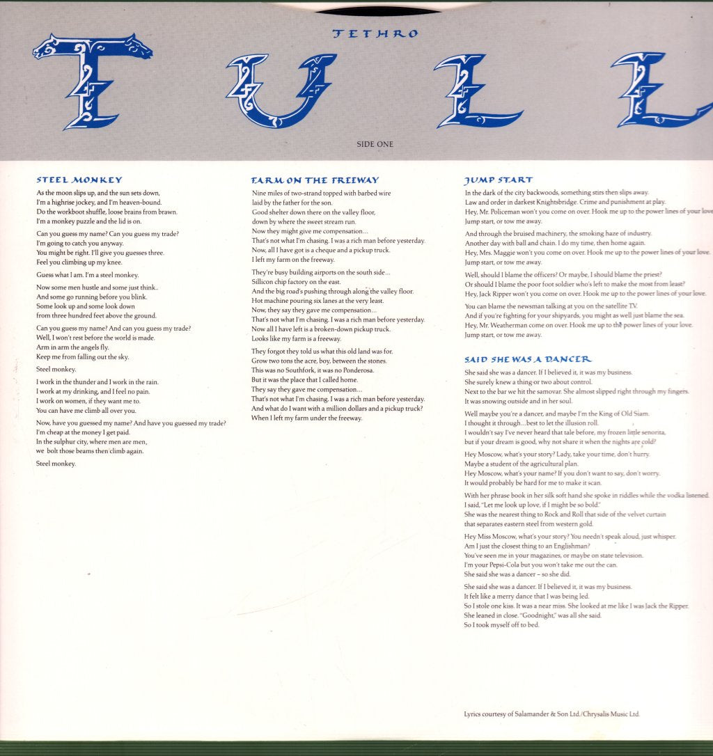 Jethro Tull - Crest Of A Knave - Lp