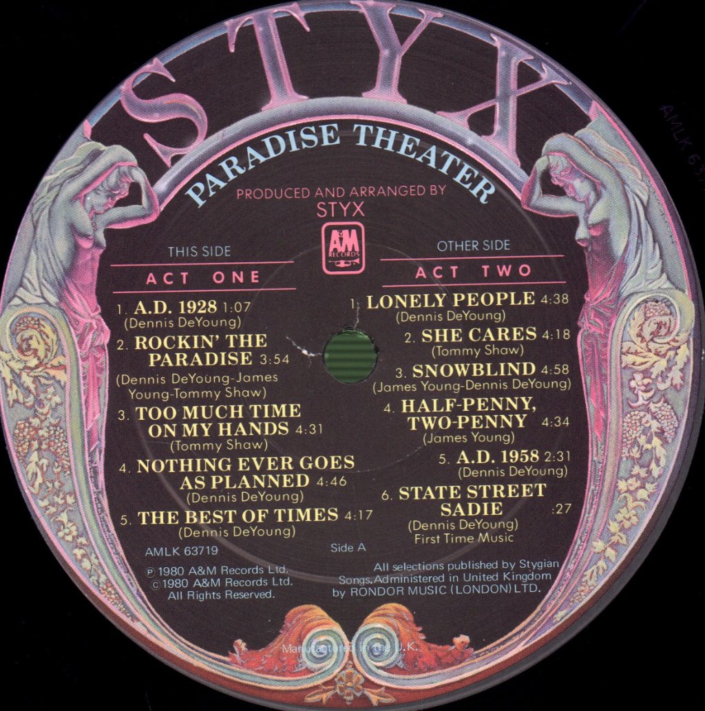 Styx - Paradise Theatre - Lp