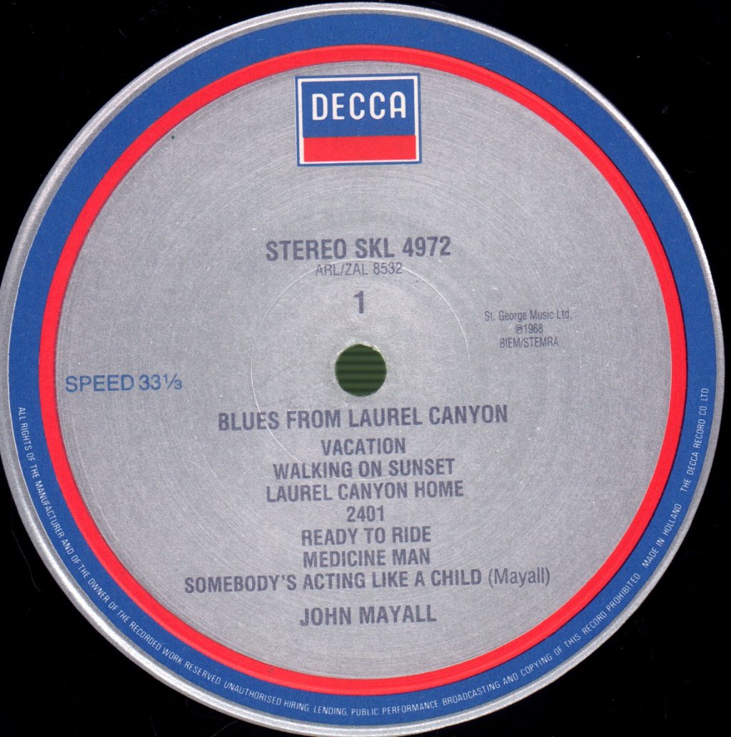 John Mayall - Blues From Laurel Canyon - Lp