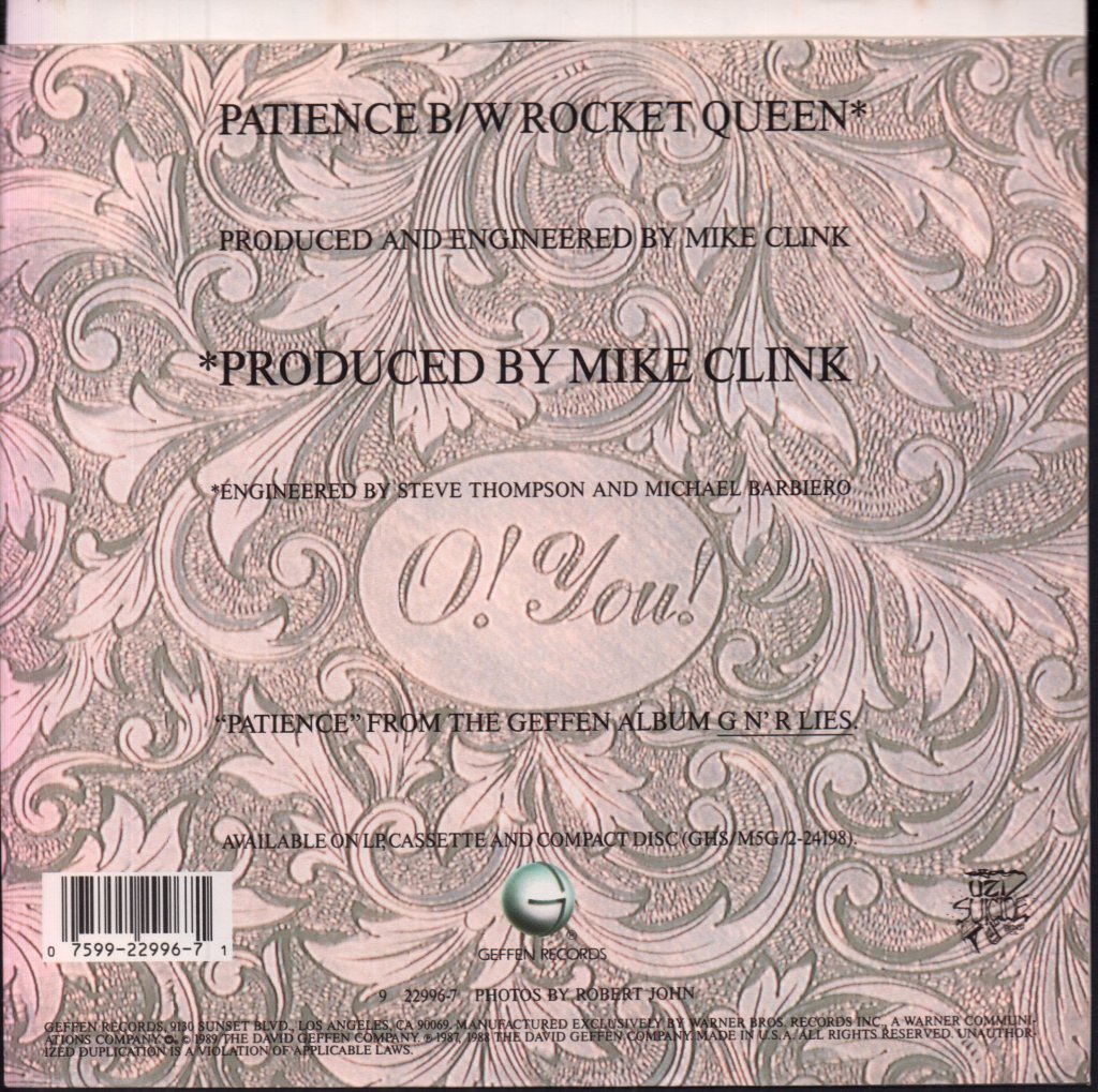 Guns N Roses - Patience - 7 Inch