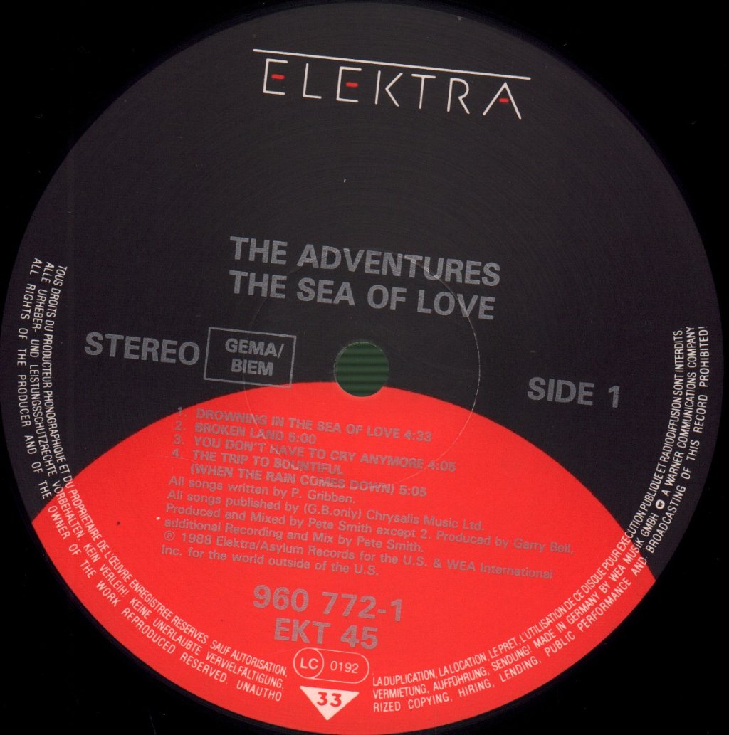 Adventures - Sea Of Love - Lp