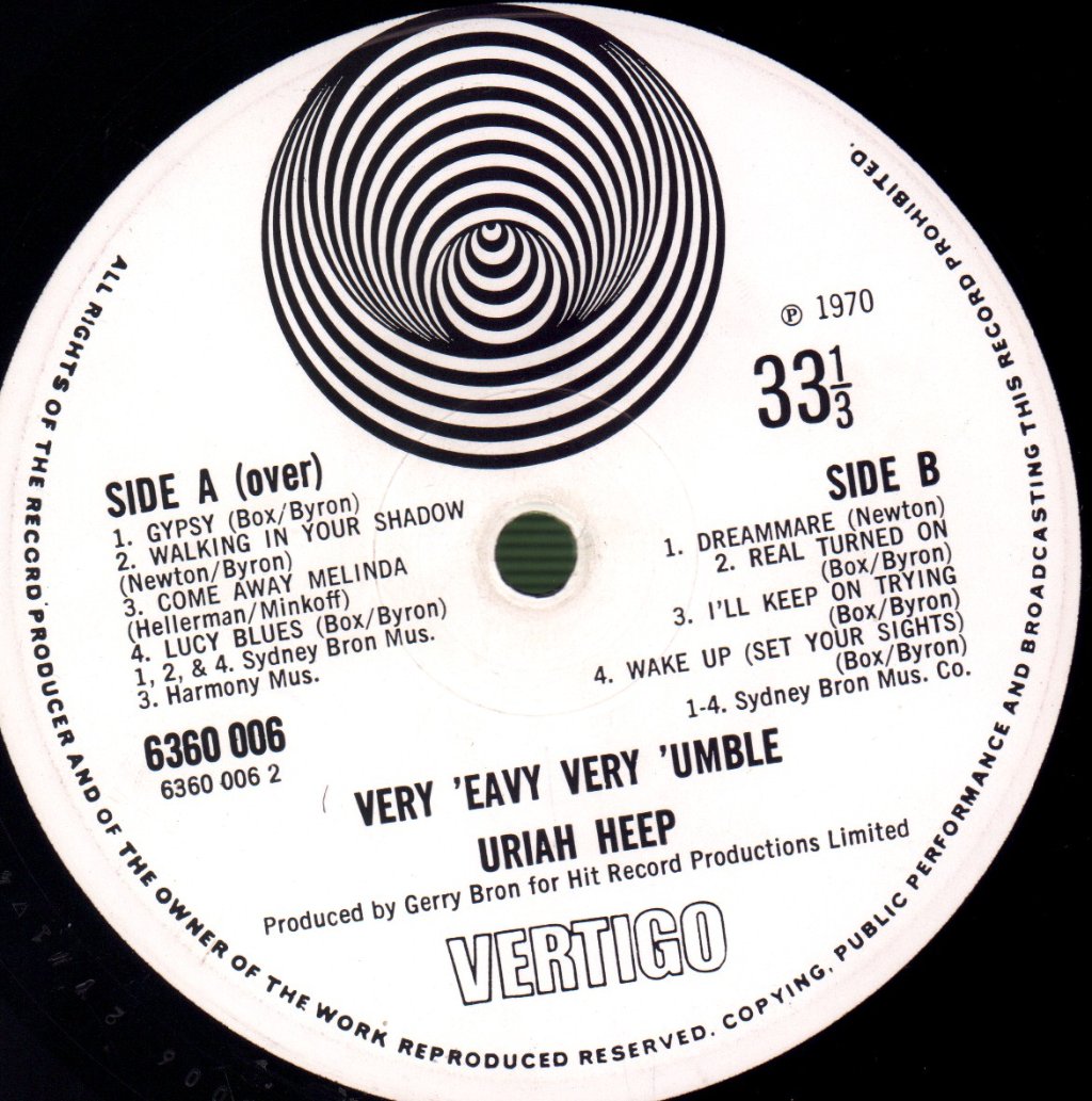 Uriah Heep - Very Eavy Very Umble - Lp