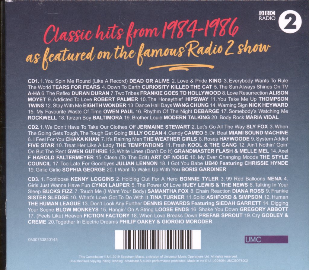 Various Artists - Sounds Of The 80s Like A Record Baby 1984-1986 - Triple Cd