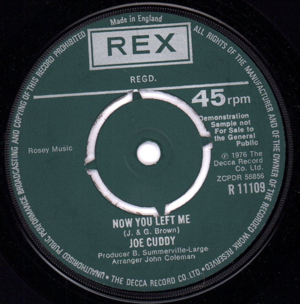 Joe Cuddy - Don't Let Life Get You Down - 7 Inch
