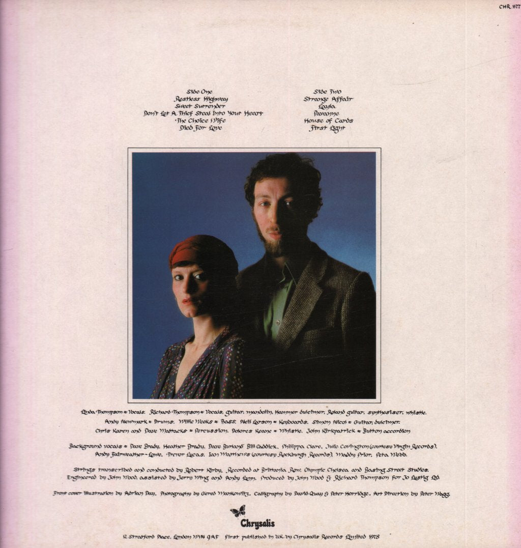 Richard And Linda Thompson - First Light - Lp