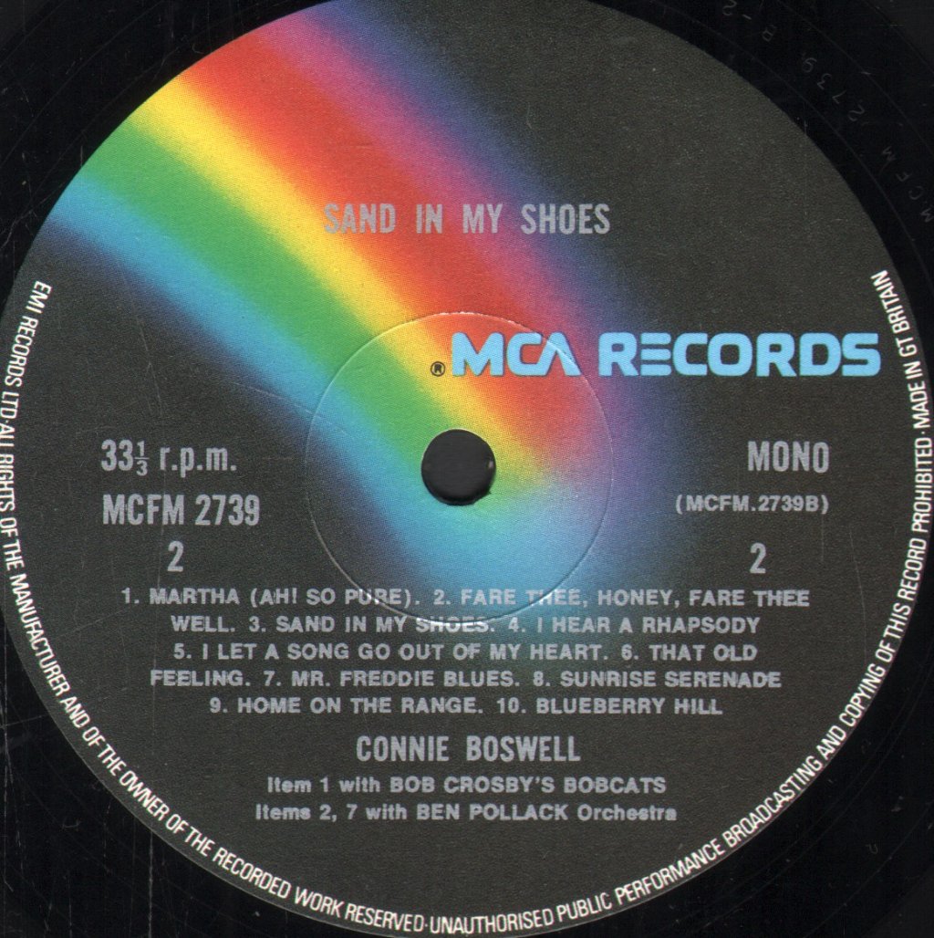 Connie Boswell - Sand In My Shoes - Lp