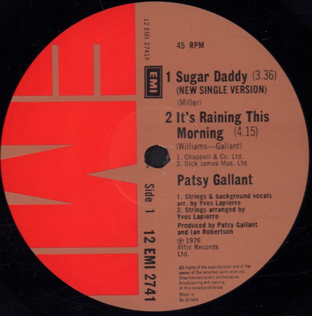 Patsy Gallant - Sugar Daddy - 12 Inch