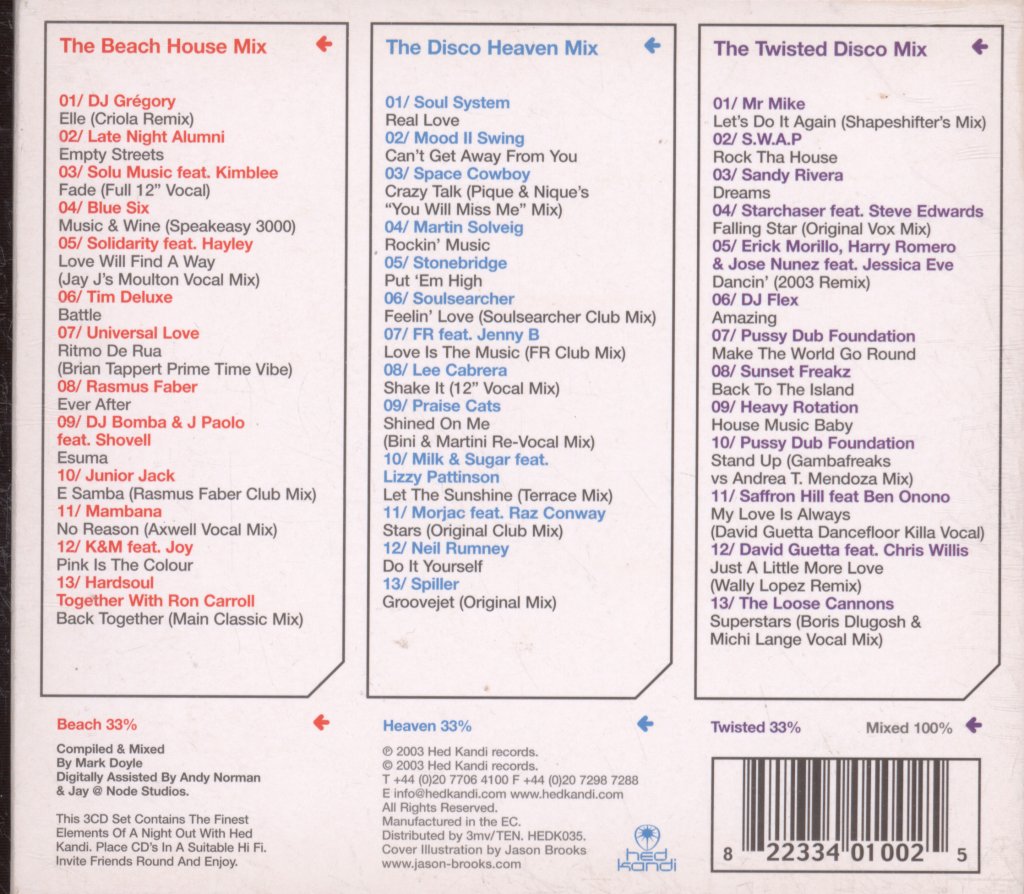Various Artists - Hed Kandi: The World Series U.K. Mix 1 - Cd Set