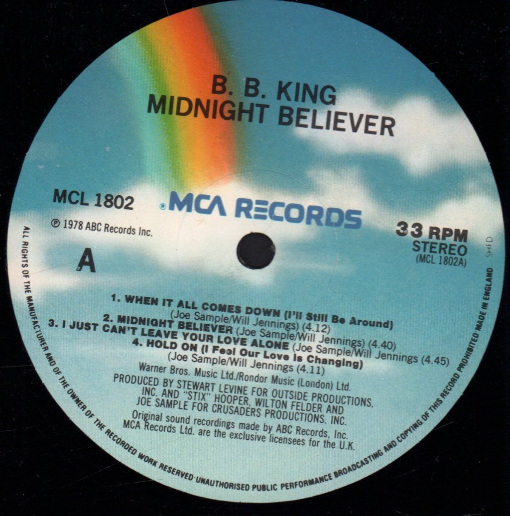 B.B. King - Midnight Believer - Lp