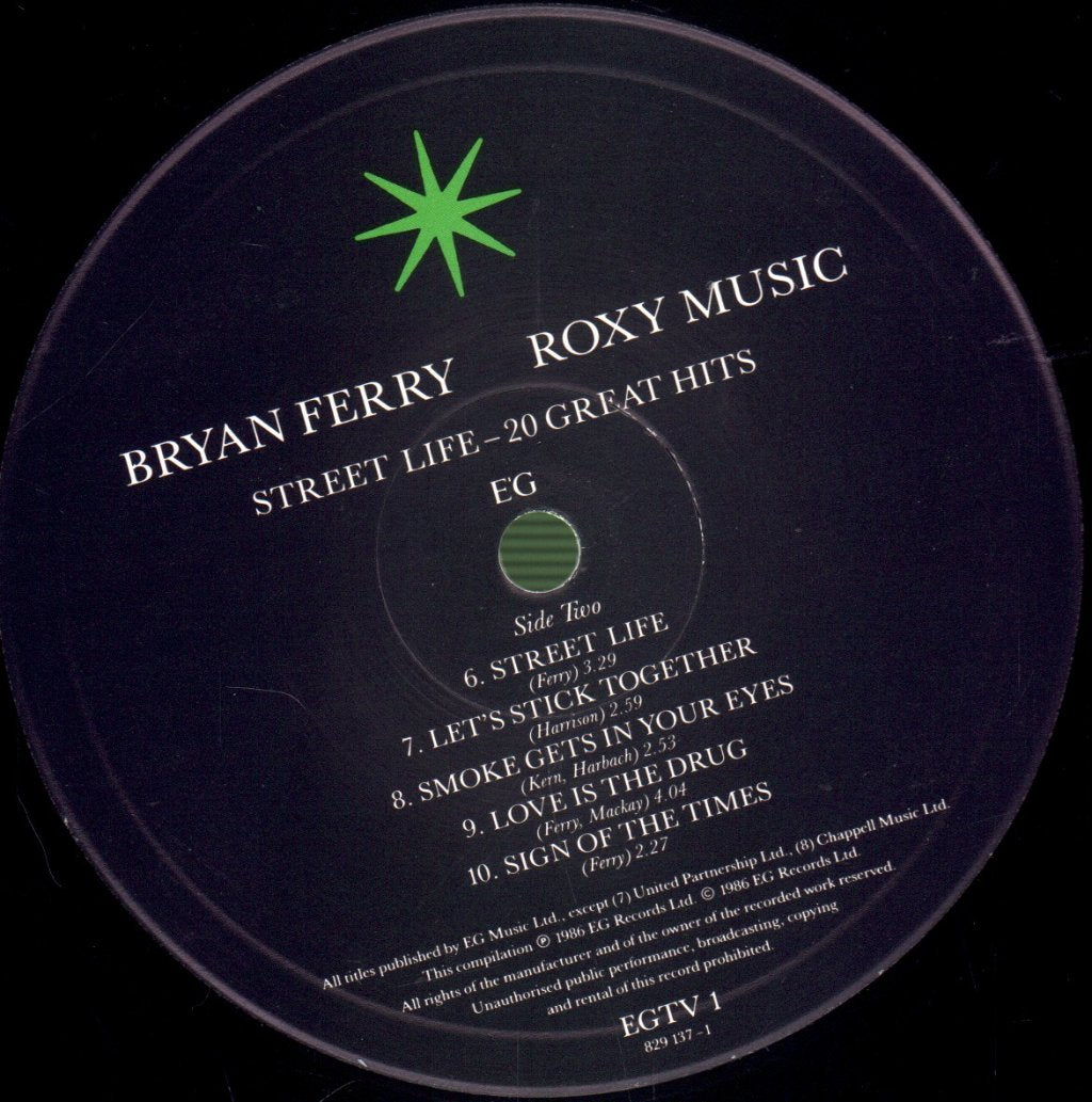 Bryan Ferry / Roxy Music - Street Life (20 Great Hits) - Double Lp