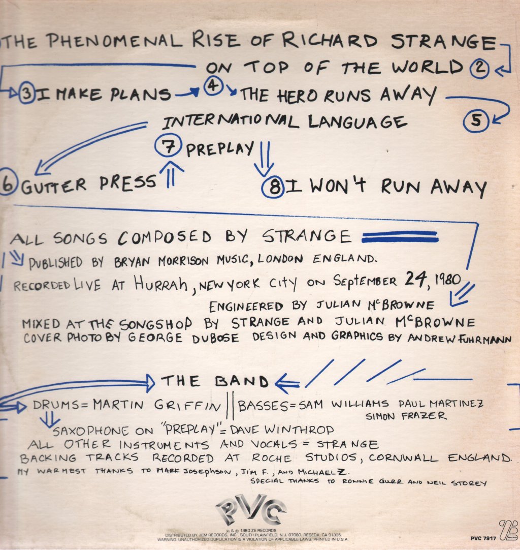 Richard Strange - Live Rise Of Richard Strange - Lp