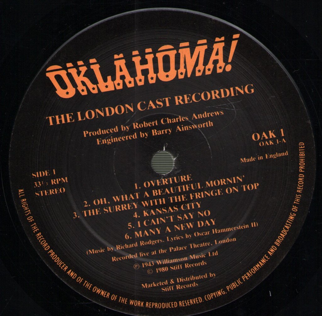 Oklahoma - London Cast Recording - Lp