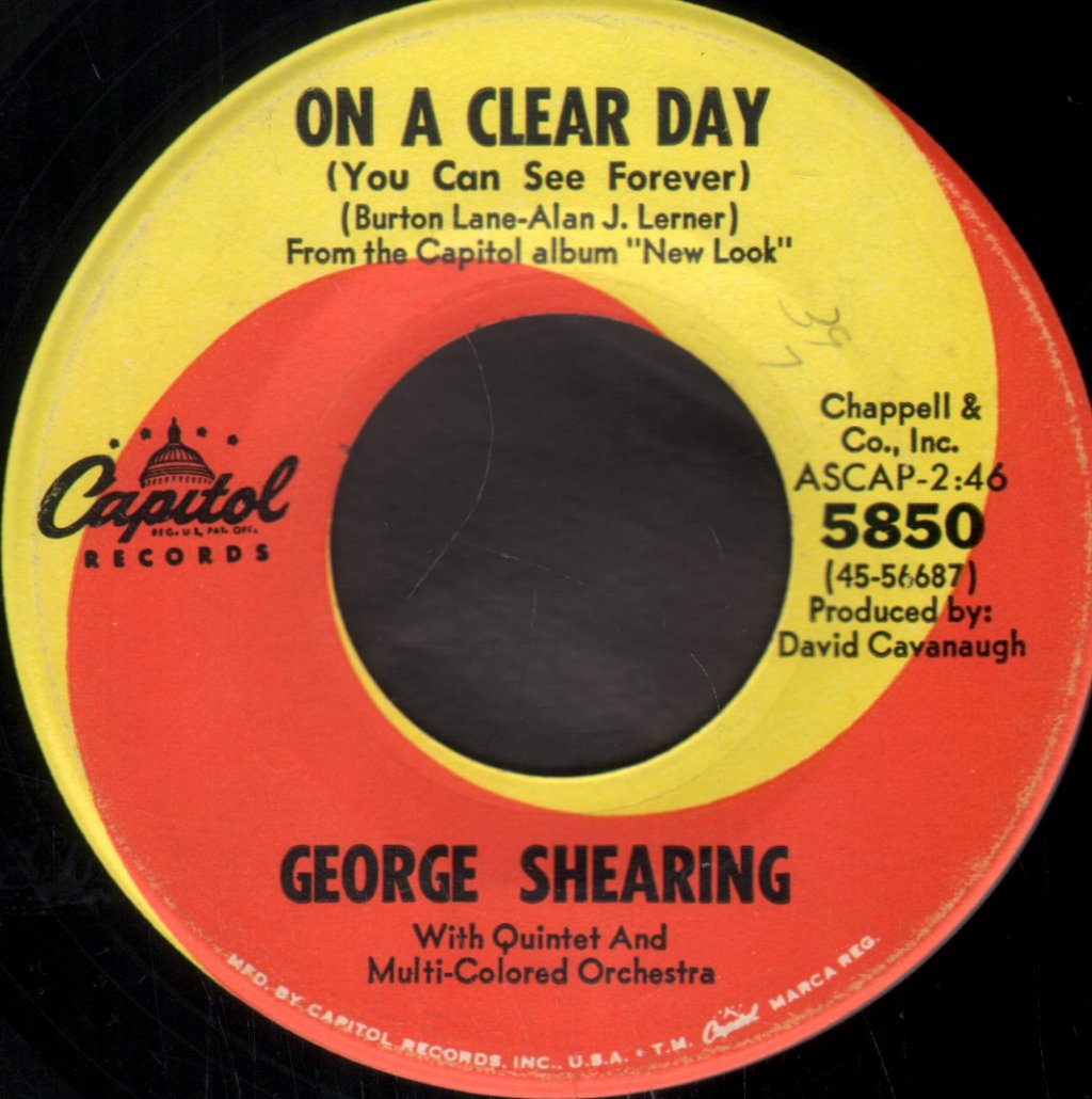 George Shearing Quintet - Call Me - 7 Inch