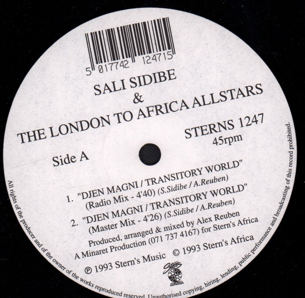 Sali Sidibe and the London To Africa Allstars - Djen Magni / Transitory World - 12 Inch
