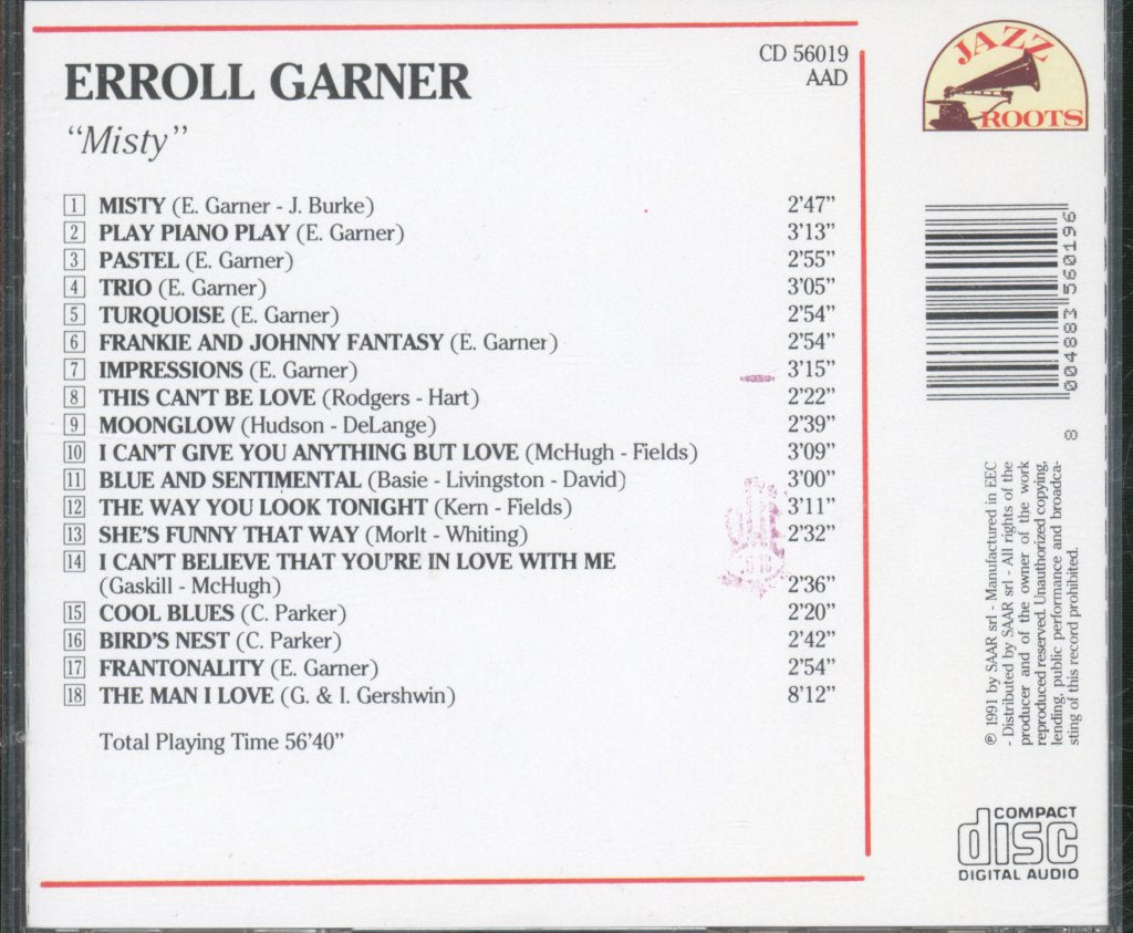 Erroll Garner - Misty - Cd